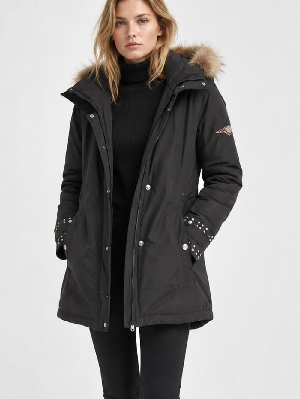 Down Ski Parka Coat Hood Italian Brand Hell Is For Heroes Women
